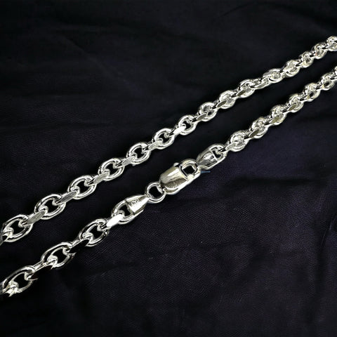 Silver 925 Forzatina Diamond Cut 180 5.5mm Chain and Bracelet