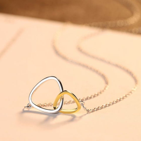 Simple Triangular Loop 925 Sterling Silver Necklace